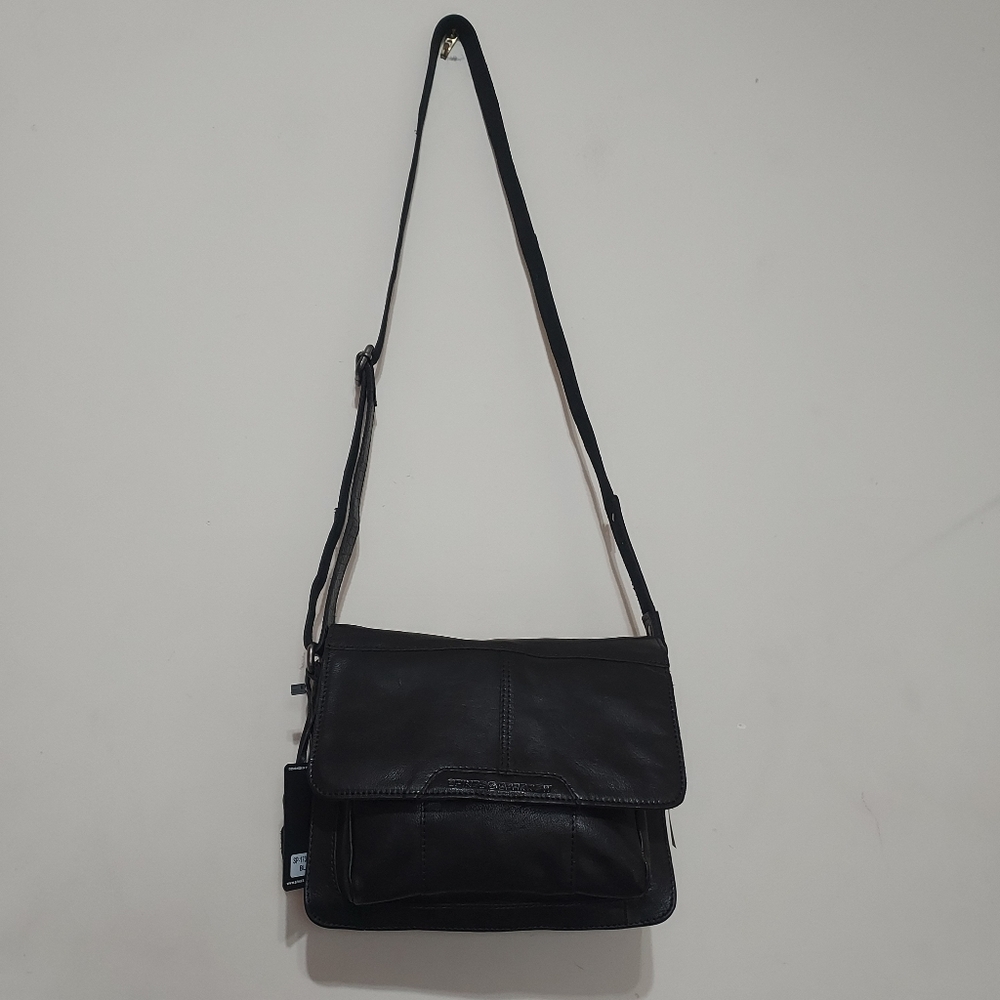 SPIKES & SPARROW Genuine Leather Crossbody/Shoulder Bag with Adjustable Strap